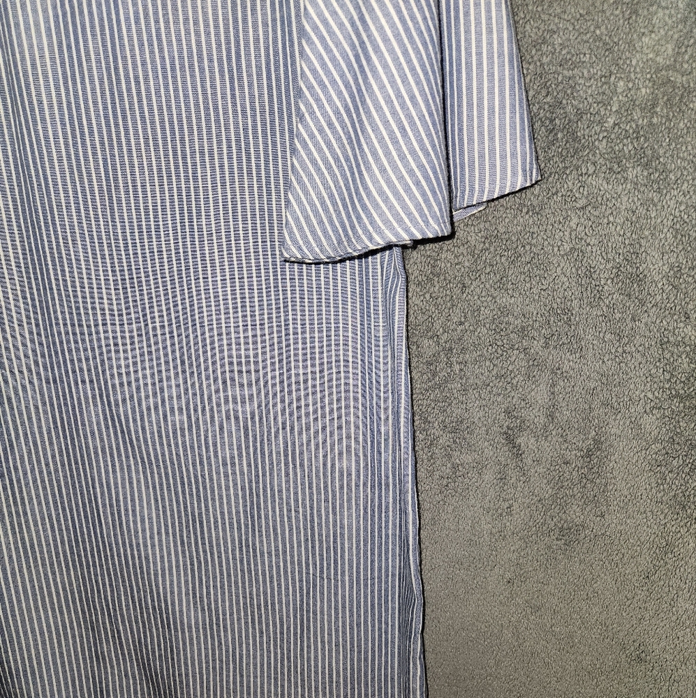 J. Crew Blue and White Striped Mini Dress Size 10 - Picture 8 of 9